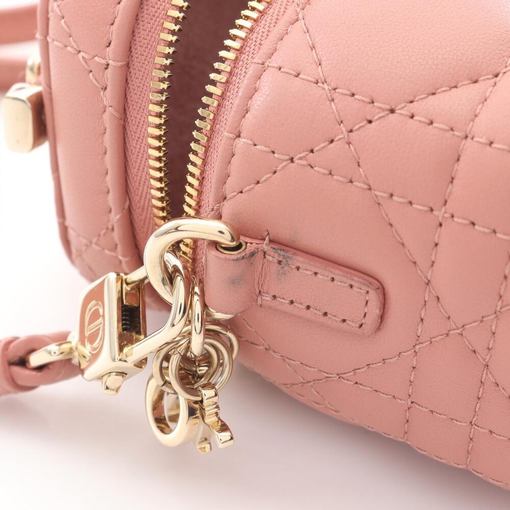Dior Lady Vanity Cannage Handbag Leather Pink - Picture 8 of 8